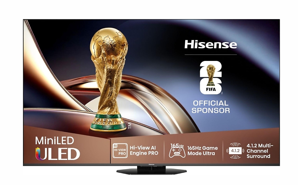 Hisense 85" U8Q, 4K Ultra HD 3840x2160, Mini Led Pro, FALD, Quantum Dot, 165Hz, IPS, HDR 10+, HLG, Dolby Vision IQ, Dolby Atmos, Smart TV,Light Sensor,WiFi 5GHz, WiFi Direct, BT, Anyview Cast, 3xHDMI, 2xUSB, LAN, CI+, DVB-T2/C/S2, Black