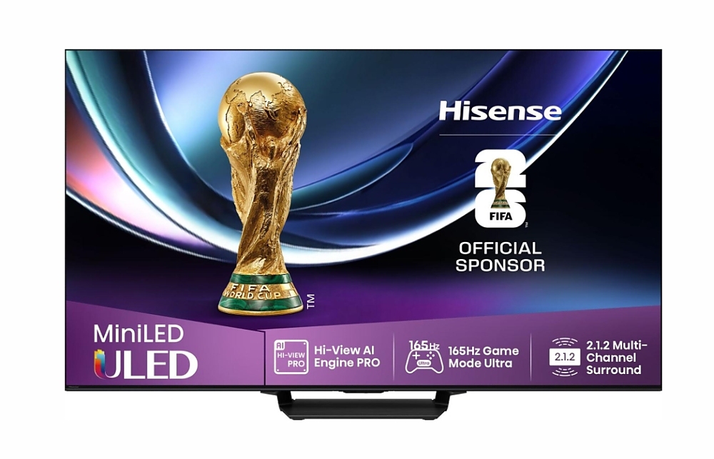 Hisense 85"U7Q Pro, 4K Ultra HD 3840x2160, ULED, FALD, Quantum Dot, 165Hz, IPS, HDR 10+, HLG, Dolby Vision IQ, Dolby Atmos, Smart TV, WiFi 5GHz, WiFi Direct, BT, Anyview Cast,light sensor,Solar Powered Remote, 4xHDMI, 2xUSB, LAN, CI+, DVB-T2/C/S2, Black