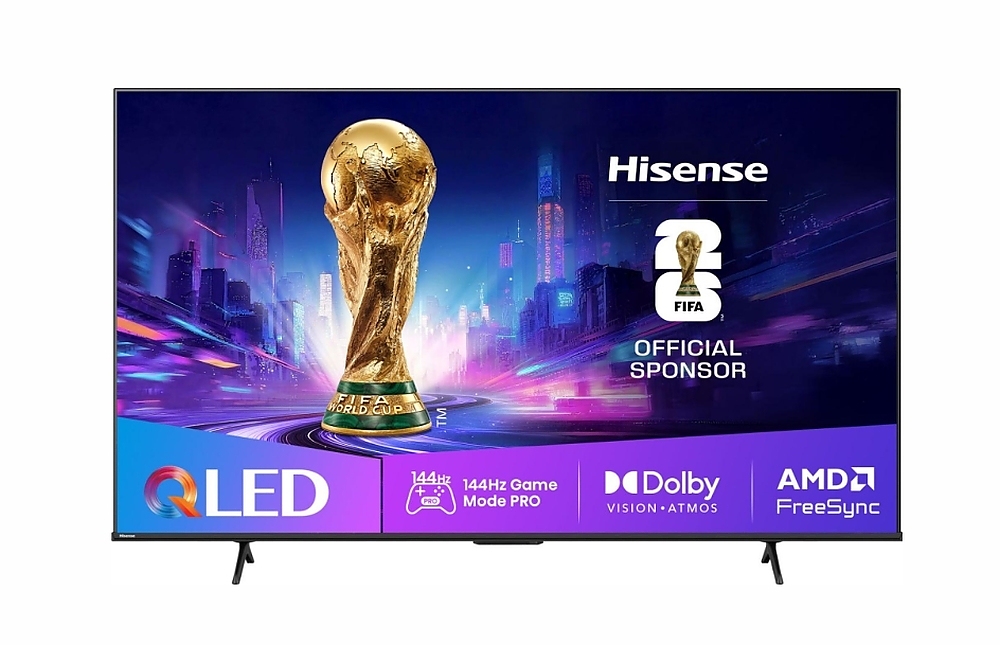 Hisense 85" E7Q Pro, 4K Ultra HD 3840x2160, QLED, Quantum Dot, 144Hz, HDR 10+ adaptive, HLG, Dolby Vision, Hi-Concerto,Dolby Vision Atmos, Smart TV, WiFi 5GHz, WiFi Direct,Light Sensor, BT, Anyview Cast, 4xHDMI, 2xUSB, LAN, CI+, DVB-T2/C/S2, Black