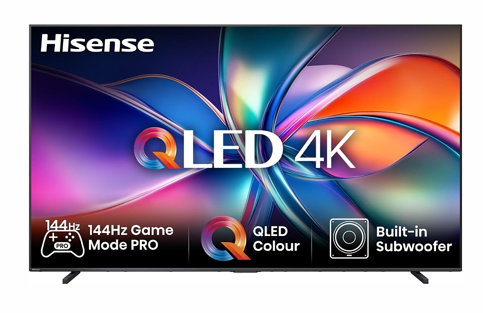 Hisense 98" E7Q, 4K Ultra HD 3840x2160, Quantum Dot, 144Hz, Light Sensor,IPS, HDR 10+, HLG, Dolby Vision IQ, Dolby Atmos, Smart TV, WiFi 5GHz, WiFi Direct, BT, Anyview Cast, 4xHDMI, 2xUSB, LAN, CI+, DVB-T2/C/S2, Black