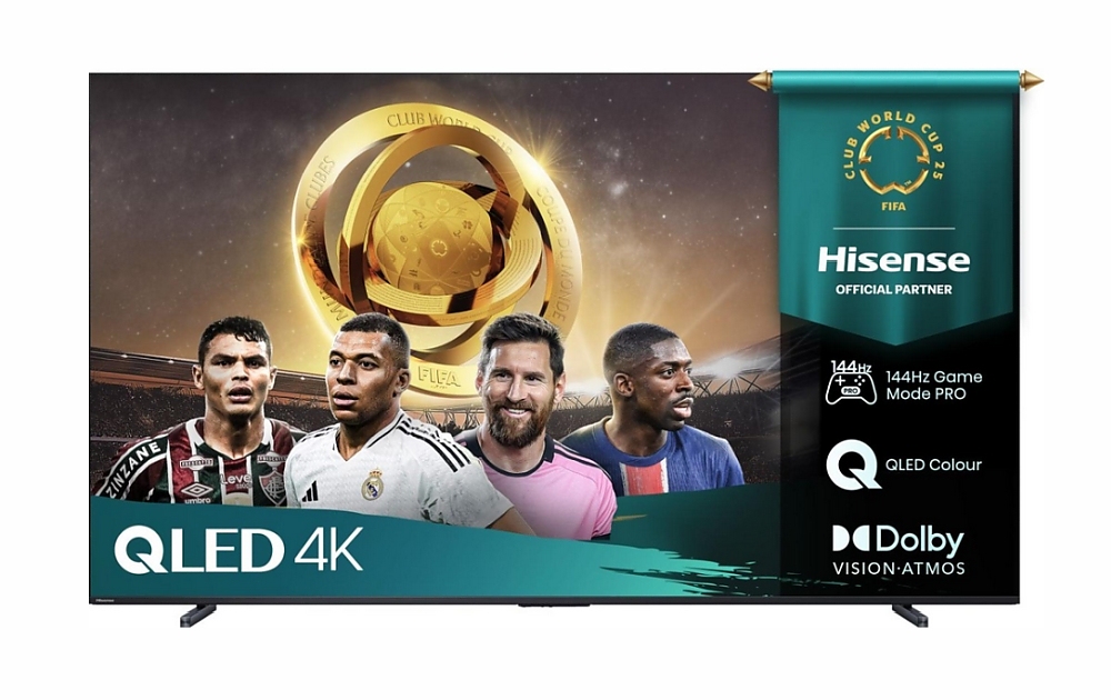 Hisense, 100''  E7Q PRO,QLED Smart, FALD, 144Hz, 5000:1,Quantum Dot, Dolby vision ,Vidaa, ADS, Black