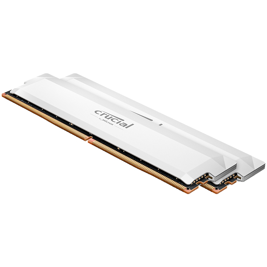Crucial Pro OC 32GB Kit (2X16GB) DDR5-6400 UDIMM CL38 White