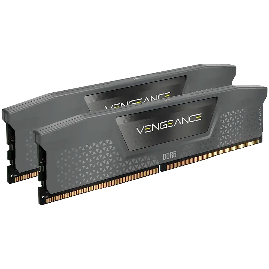 CORSAIR DDR5, 6000MT/s 32GB 2x16GB DIMM, Unbuffered, 36-44-44-96, Std PMIC, AMD EXPO & Intel XMP, VENGEANCE DDR5 Grey Heatspreader, Black PCB, 1.30V
