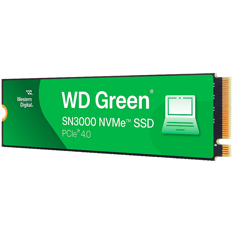 SSD POWERED BY SANDISK WD Green SN3000 2TB M.2 2280 S3-M PCIe Gen4 x4 NVMe, Read/Write: 5000/4200 MBps, TBW: 250