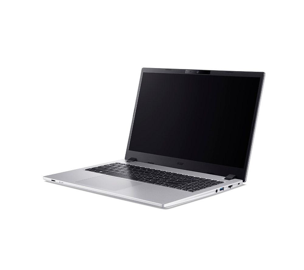 Acer Travelmate TMP215-55-TCO-70H3, Intel Core 7 150U (up to 5.40GHZ, 12MB), 15.6" FHD (1920x1080) IPS, 16GB DDR5 (1 slot free), 512GB NVMe SSD, Intel Iris Xe , TPM 2.0, Wi-Fi 6E, BT 5.1, KB Backlit, EPEAT, EnergyStar, no OS,  Silver, 12 Mth.