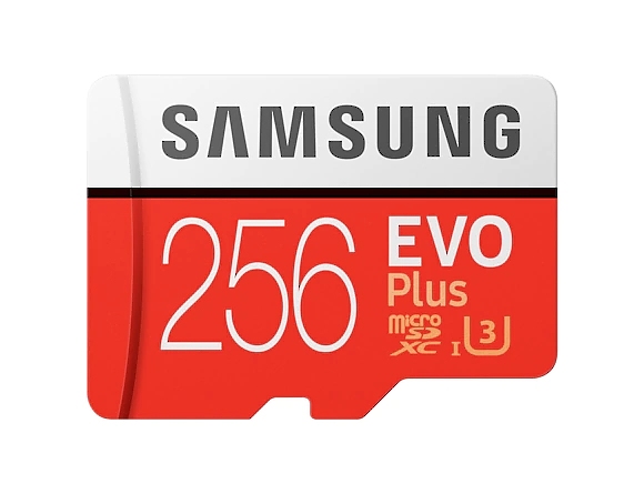 Samsung 256GB micro SD Card EVO+ with Adapter, Class10, Read 100MB/s - Write 90MB/s