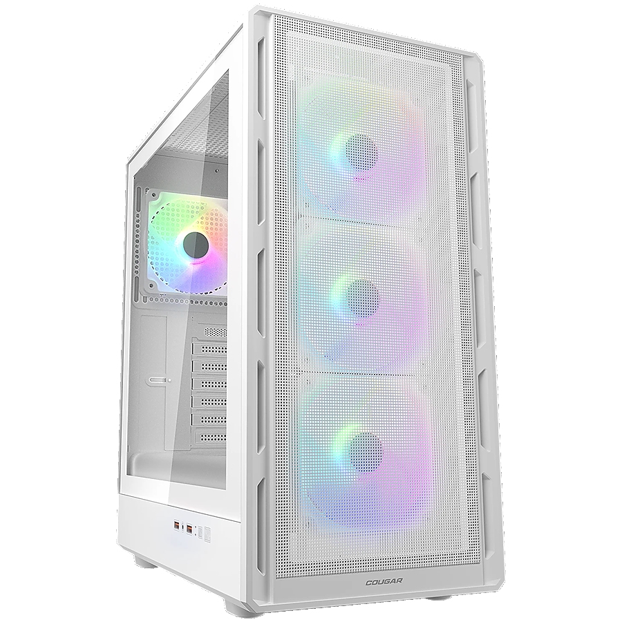 COUGAR AIRFACE PURE RGB PC Case, Mid Tower, White