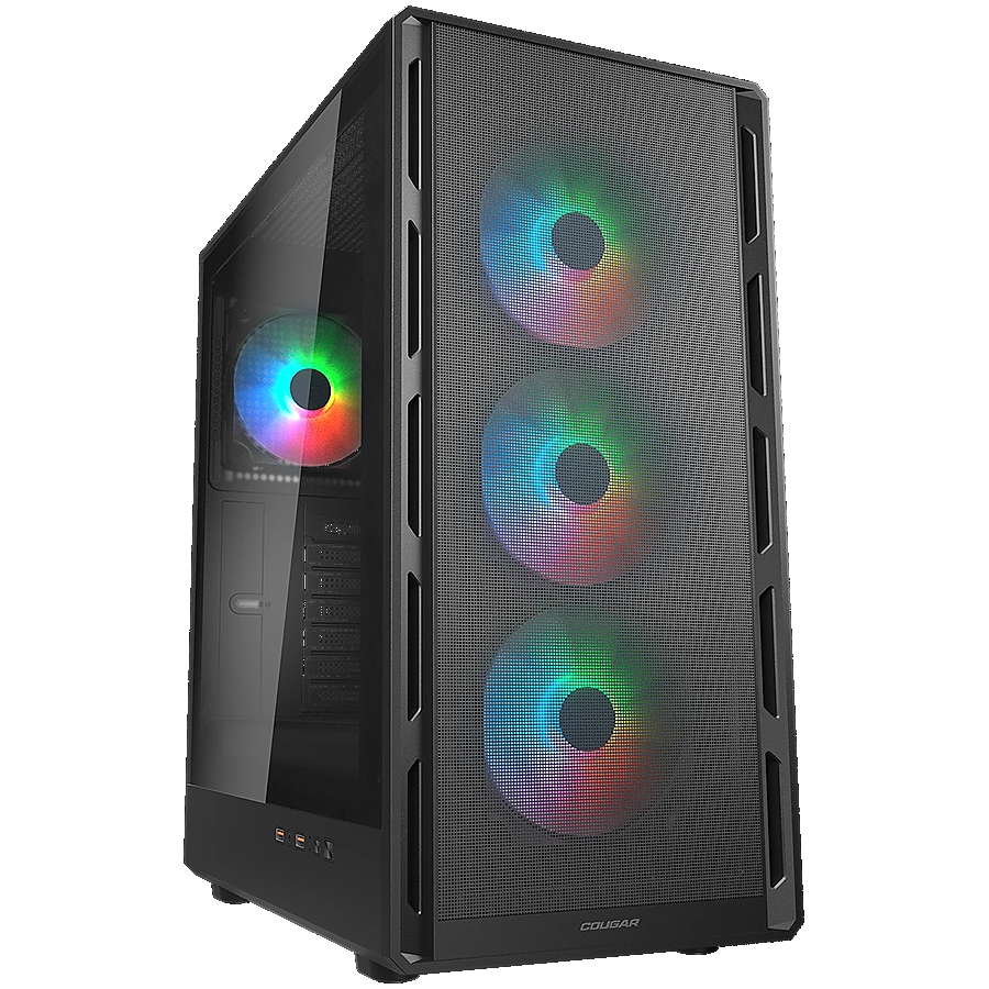 COUGAR AIRFACE PURE RGB PC Case, Mid Tower, Black