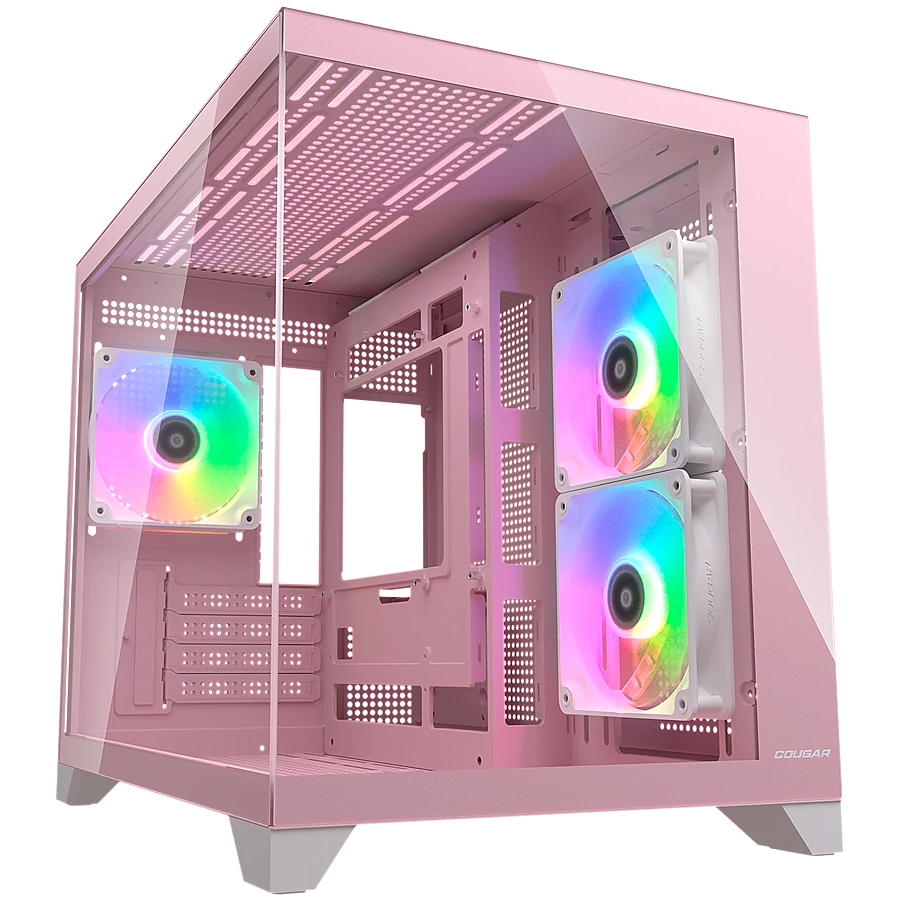 COUGAR FV150 Mini RGB PC Case, Mid tower, Pink