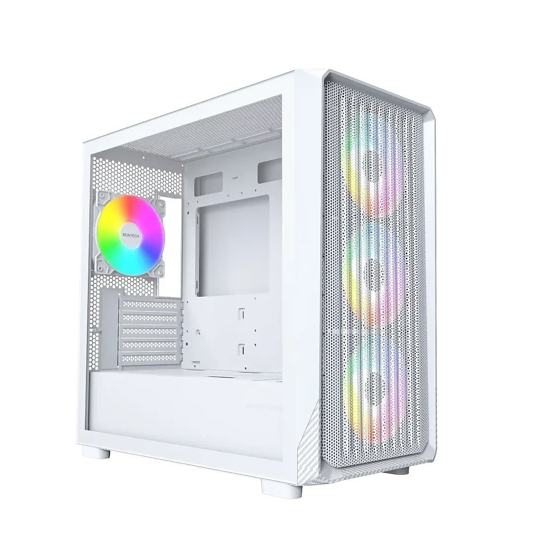 Montech кутия Case mATX - X5M (W) - 4 x 120 mm A-RGB, USB-C