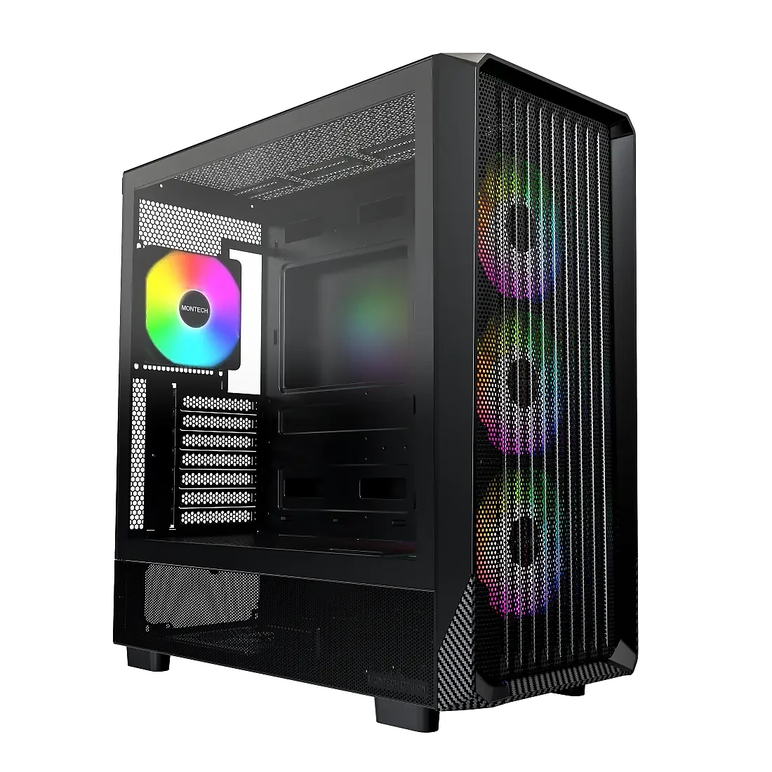 Montech кутия Case ATX - X5 (B) - 4 A-RGB fans, USB-C