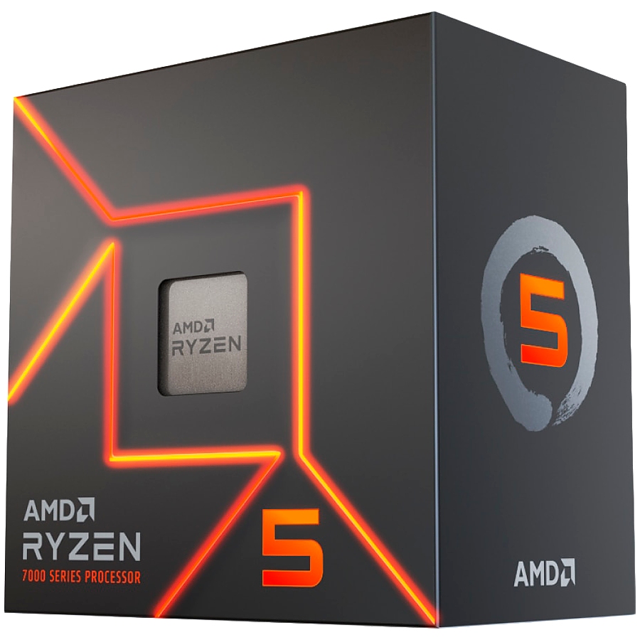 AMD CPU Desktop Ryzen 5 6C/12T 7400 (4.3GHz,22MB,65W,AM5) MPK, with Radeon Graphics and Wraith Stealth Cooler