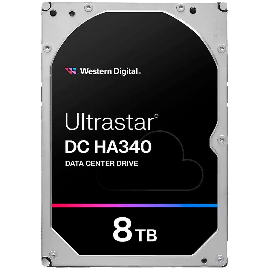 HDD Server WD Ultrastar DC HA340 8TB 512e SE, 3.5&rsquo;&rsquo;, 256MB, 7200 RPM, SATA, SKU: 0B47078