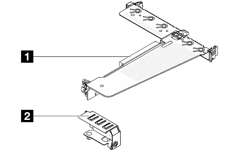 Lenovo ThinkSystem V3 1U x16/x16 PCIe Gen5 Riser 1 LP+FH