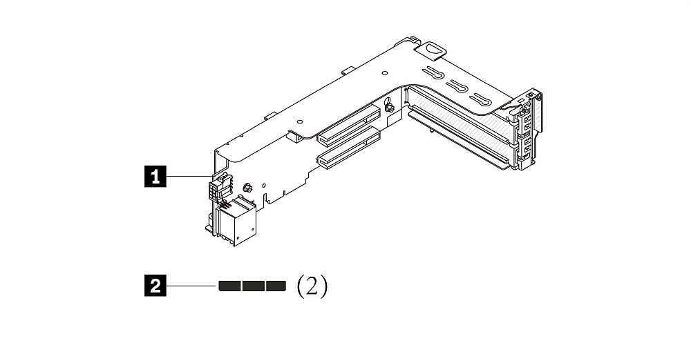 Lenovo ThinkSystem V3 2U x16/x8/x8 PCIe Gen4 Riser 1/2 Option Kit