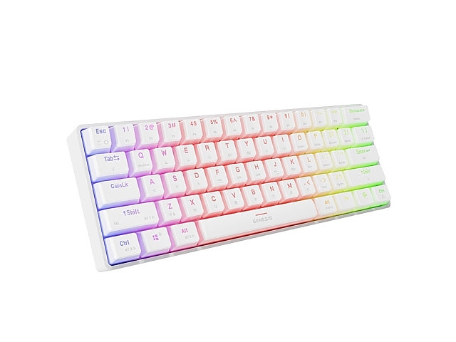 Genesis Mechanical Gaming Keyboard Thor 660 G2 Wireless RGB Backlight WHITE GATERON BROWN