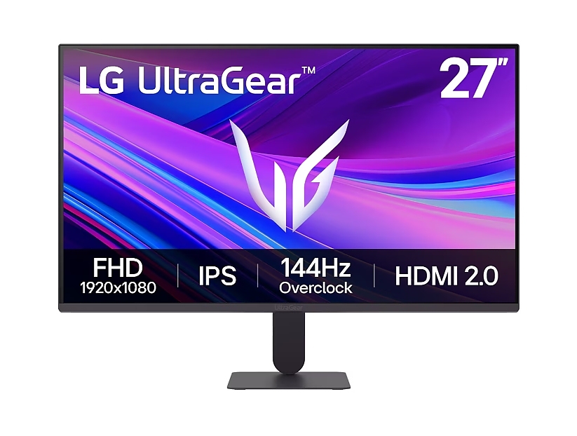 LG 27G411A-B, UltraGear 23.8" IPS, AG, 1ms MBR, 144Hz, 5ms GtG, 1500:1, 250cd/m2, Full HD 1920x1080, sRGB 99%, HDR10, NVIDIA G-SYNC, AMD FreeSync, HDMI, DisplayPort, LG Switch, Headphone Out, VRR, Reader mode Tilt, Black