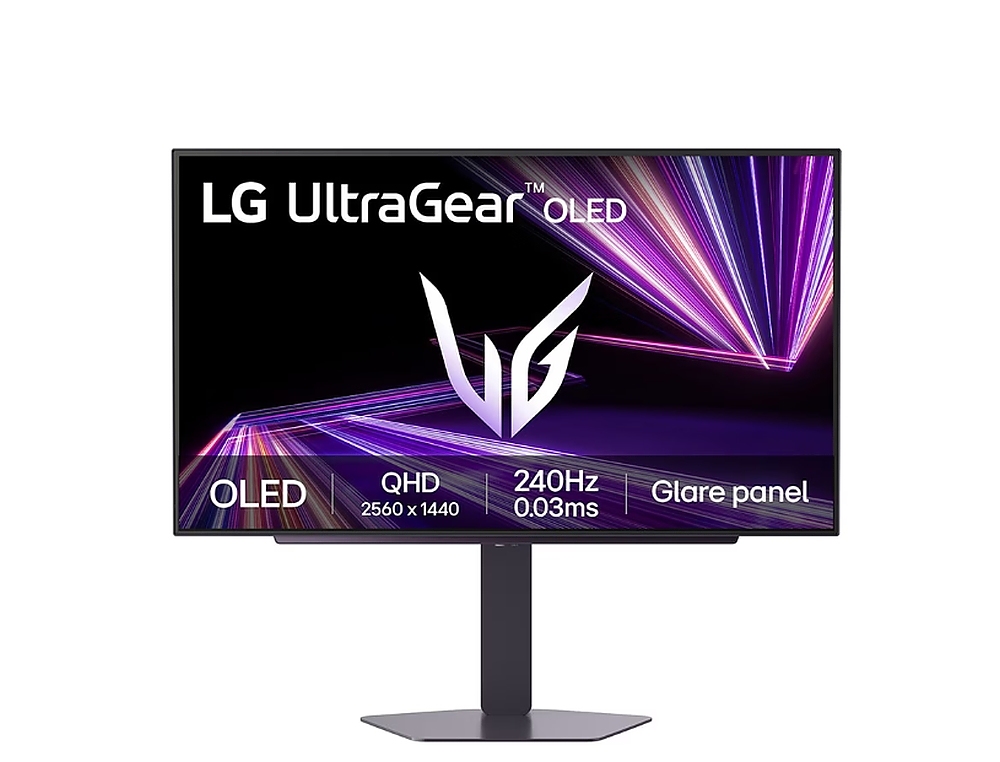 LG 27GX704A-B, UltraGear 26.5" OLED, 0.03ms GtG, 240 Hz, 1500000:1, 275cd/m2, QHD 2560x1440, HDR 10, DCI-P3 99.5%, AMD FreeSync, NVIDIA G-SYNC Compatible, VRR, USB, HDMI, DisplayPort, Headphone Out, Reader mode, Black Stabilizer, Tilt, Height Adjustable