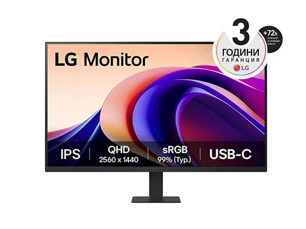 LG 32U631A-B, 31.5" QHD LED AG, IPS, 100Hz, 5ms, 250 cd/m2, 1000:1, QHD (2560 x 1440), sRGB 99% , HDR 10, USB-C (PD 15W), HDMI, LG Switch, Dynamic Action Sync, Reader mode, Headphone out, Tilt, Black