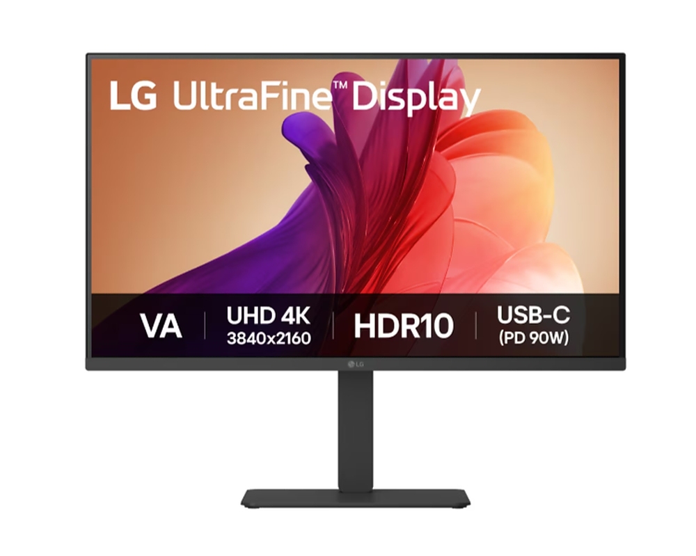 LG 32U720A-B, 31.5" UltraFine 4K LED, VA, AG, 5ms, 250 cd/m2, 3000:1, UHD (3840 x 2160), DCI-P3 90% , HDR 10, USB-C (PD 90W), HDMI, DisplayPort, LG Switch, Dynamic Action Sync, Reader mode, 5W X 2 speaker, Headphone out, Tilt/Height/Swivel/Pivot, Black