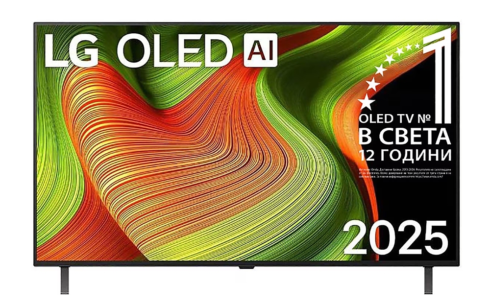 LG OLED48B53LA, 48" UHD OLED, 4K (3840 x 2160), DVB-C/T2/S2, Alpha 8 AI 4K Gen2, 100Hz, webOS 25 ThinQ AI, HDR10, VRR (120 Hz), NVIDIA G-SYNC, AMD FreeSync, Dolby Vision, Dolby Atmos, Wi-Fi 6, Bluetooth, HDMI, USB, Airplay 2, Multi View
