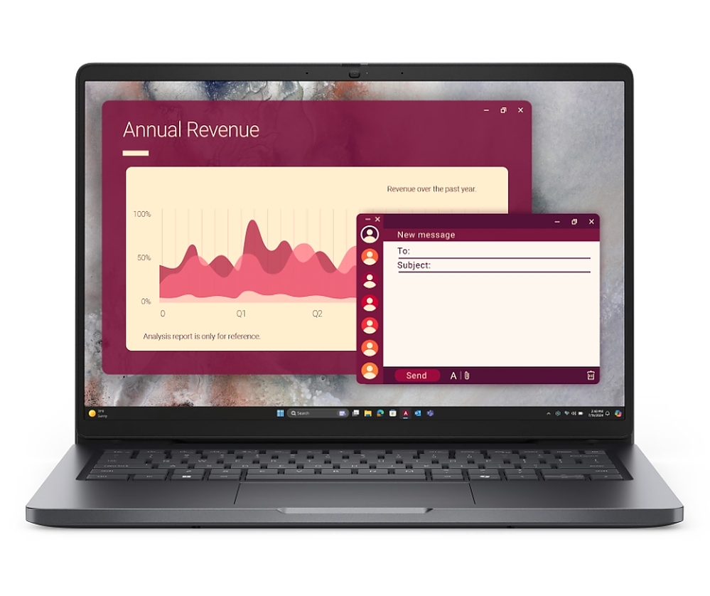 Dell Pro 14 PC14250, Intel Core 5 120U (10 cores, up to 5.0 GHz), 14" FHD+(1920x1200) IPS, 300nits AG, 16 GB: 1 x 16 GB, DDR5, 5200 MT/s, 512 GB SSD, Intel graphics, FHD HDR IR Cam and Mic, Wi-Fi 6E, FPR, Backlit Kb, Win 11 pro, Magnetite, 3Y PS