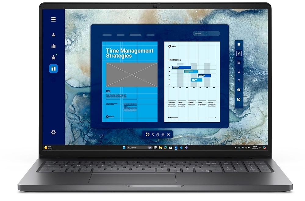 Dell Pro 16 PC16250, Intel 5 120U (10 cores, up to 5.0 GHz), 16" FHD+(1920x1200) 300nits AG, 16 GB: 1x16 GB, DDR5, 5600 MT/s, 512 GB SSD, Intel Graphics, FHD HDR IR Cam and Mic, Wi-Fi 6E, FPR, Backlit Kb, Win11 Pro, Magnetite, 3Y PS