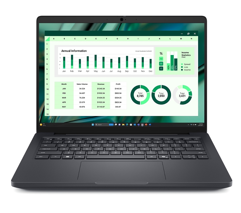 Dell Pro Max 14 MC14250, Intel 7 255H (24MB, 16 cores, up to 5.10 GHz Turbo), 14.0" FHD+(1920x1200) 300nits AG, 16GB: 1x16GB, DDR5, 7500 MT/s, LPCAMM, 512GB, UMA Graphics, FHD+IR Cam, and Mic, Wi-Fi 7, FPR, Backlit Kb, Win11 Pro, Magnetite, 3Y PS