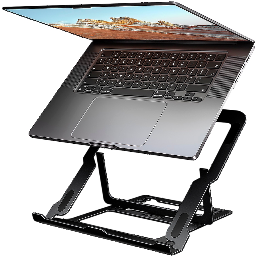 AXAGON STND-LAB ALU stand for 10" - 17,3" laptops, 8 adjustable angles, black