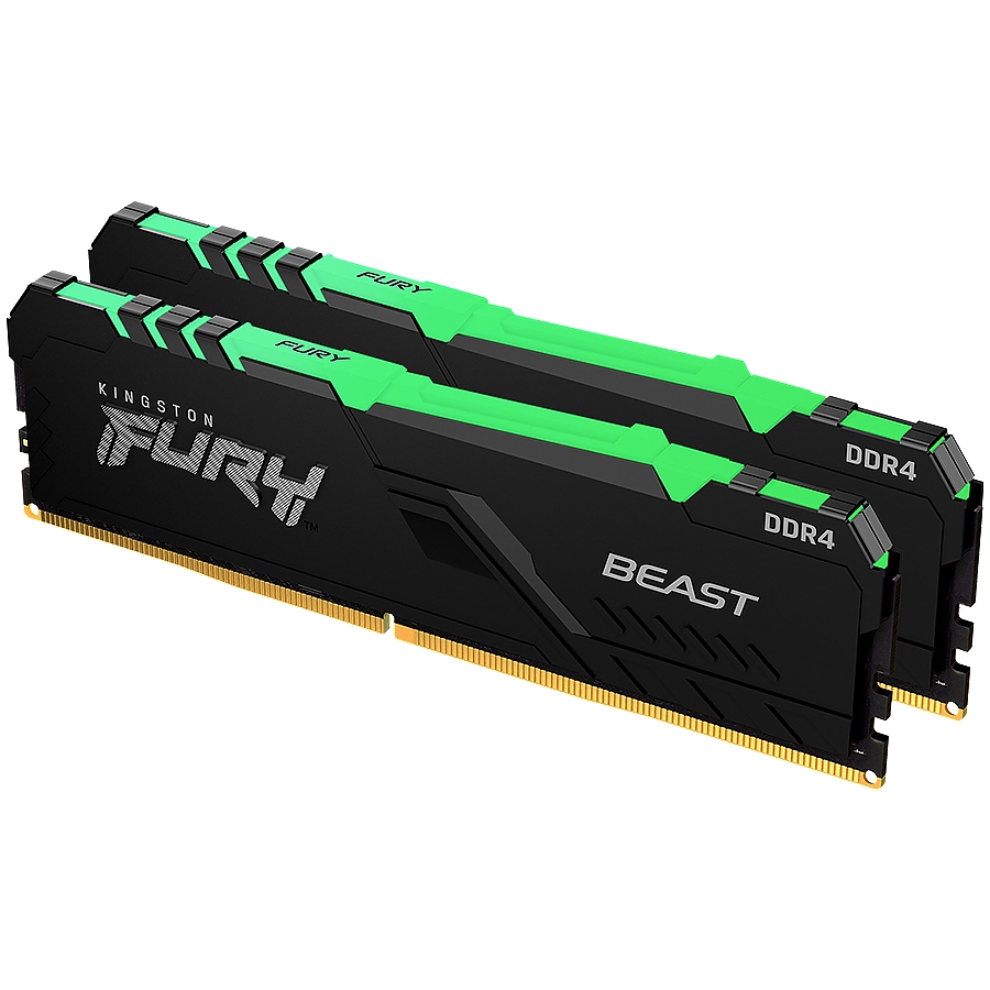 Kingston 64GB 3200MT/s DDR4 CL16 DIMM (Kit of 2) FURY Beast RGB