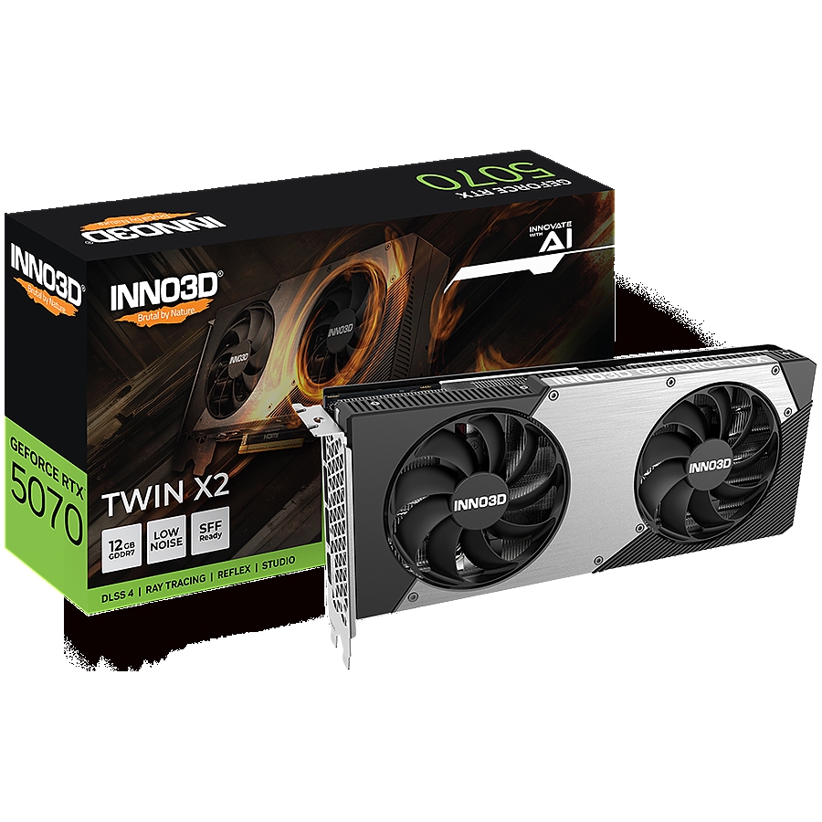 INNO3D GeForce RTX 5070 Twin X2 12GB GDDR7 192bit, 1x HDMI, 3x DP