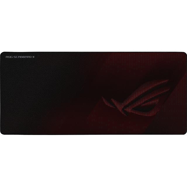 Asus ROG SCABBARD II is extended gaming mouse pad with protective nano-coating for a water-, oil-and dust-repellant surface, with anti-fray, flat-stitched edges and a non-slip rubber base