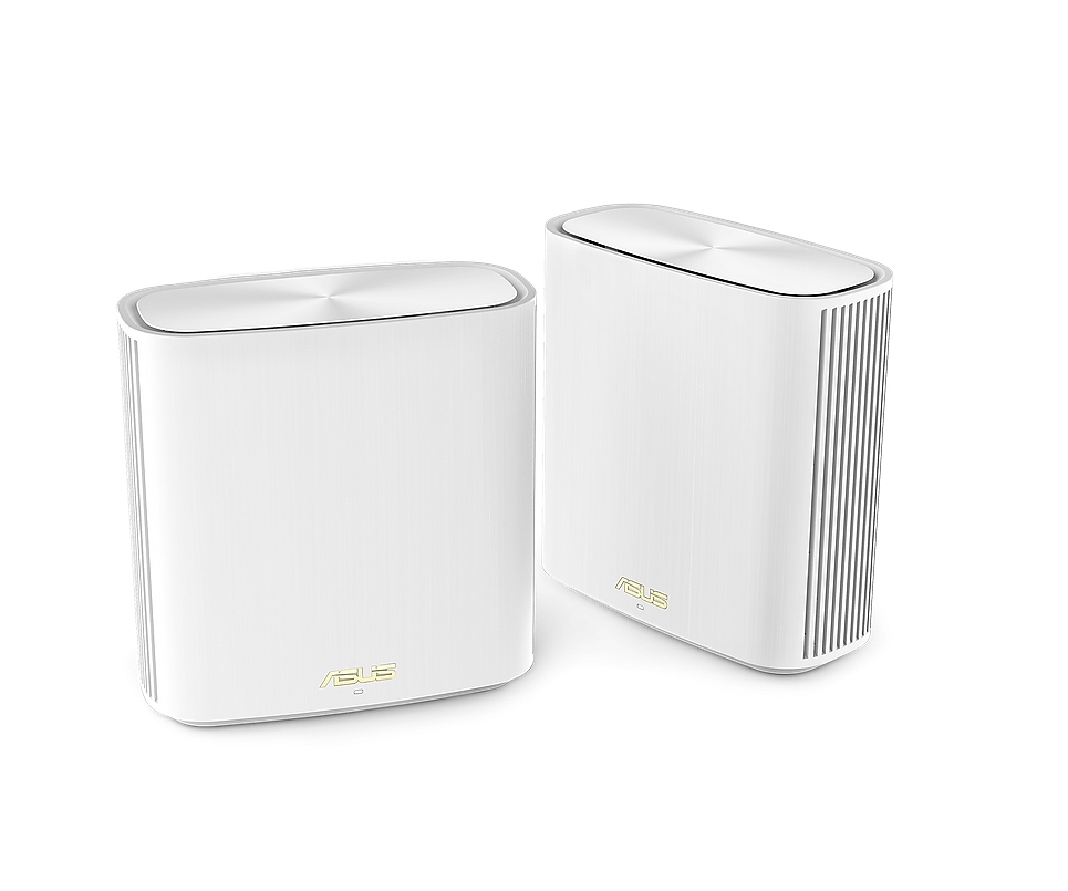 Asus Mesh WiFi system, ZenWiFi XD6S 2PK, AX5400, Dual-Band, coverage up to 500m2, Tri-Core 1.5GHz CPU, 128MB/512MB Flash/RAM, Gigabit, AiProtection Pro, Adaptive QoS, VPN server/client, IPTV, OFDMA, Beamforming, AiMesh, suport montare pe perete, White