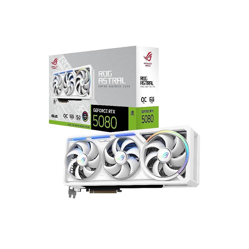 Asus ROG Astral GeForce RTX 5080 16GB GDDR7 OC White