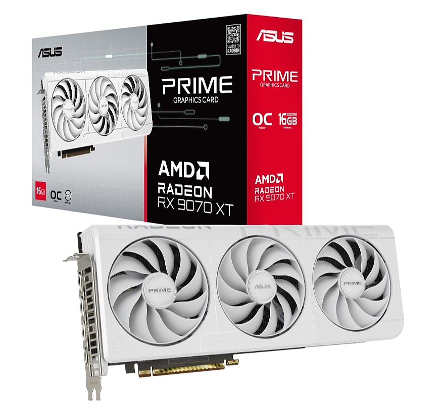 Asus Prime RX 9070XT 16GB GDDR6 OC White