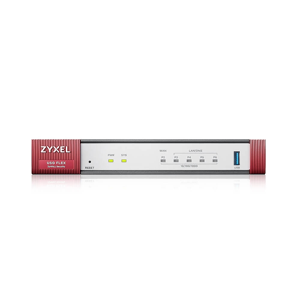 Zyxel USG FLEX 50 HP, 5 Gigabit user-definable ports, 1*1G PoE+, 1*USB with 1 YR Gold Security Pack