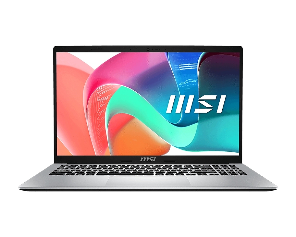 MSI Modern 15 F1MG, Intel Core 7 150U (10C/12T, up to 5.40 GHz, 12 MB), 15.6" FHD (1920x1080), IPS-Level, Intel Graphics 96EU 1.3 GHz, 16GB DDR4 2x8 3200MHz, 512GB PCIe Gen4x4 SSD, Intel WiFi 6E, BT v5.3, Backlit KBD White, Urban Silver, NO OS, 1.7 kg