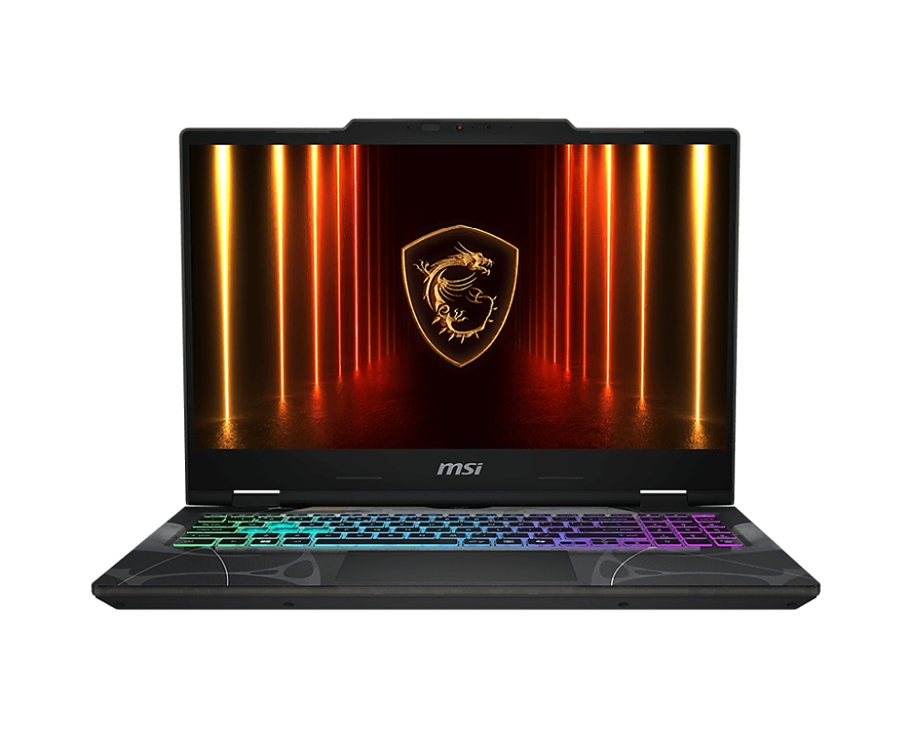 MSI Cyborg 15 B2RWFKG, Intel Core 7 240H (10C/16T, up to 5.2GHz, 24MB), GeForce RTX 5060 8GB GDDR7 572 AI TOPS, 15.6" FHD (1920x1080), 144Hz, IPS-Level, 16GB DDR5 2x8 5600MHz, 512GB PCIe Gen4x4 SSD, Intel WiFi 6E, BT 5.3, 4 Zone RGB Kbd, NO OS, 2.1kg