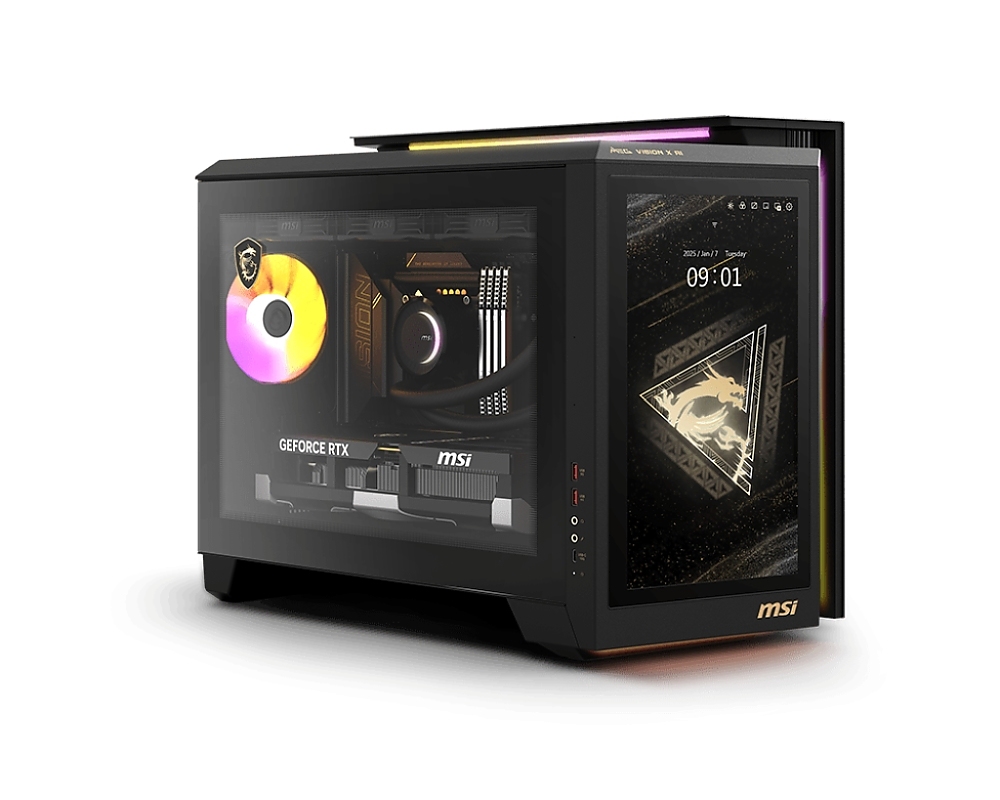 MSI MEG Vision X AI 2NVZ9-207EU, Core Ultra 9 285K(36M Cache, up to 5.70GHz), GeForce RTX 5090 32G VENTUS 3X GDDR7, Z890, Liquid(360mm), 64GB(2x32GB 5600Mhz), 2TB M2, 1200W 80 Plus Gold PSU, 13" FHD Touch, MSI Project Zero, Win11Home, 42.6 Liter, 18.23kg