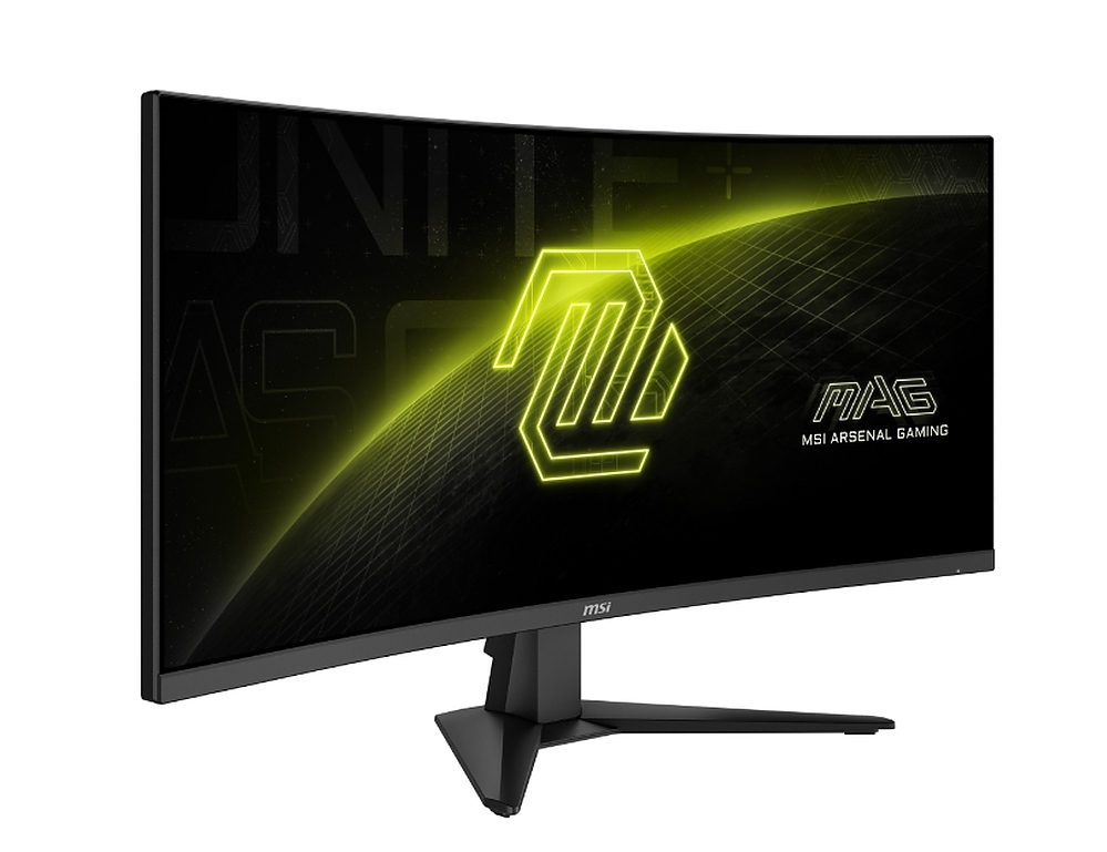 MSI MAG 346CQ, 34", 1ms, 180Hz, Rapid VA, 3440 x 1440 (UWQHD), 21:9, CURVE 1500R, AMD FreeSync Premium, 75% DCI-P3, AG, HDR Ready, 300 nits, 4000:1, DCR 100M:1, DP(1.4a), 2xHDMI 2.0b, Tilt, VESA, Black, 6.3kg