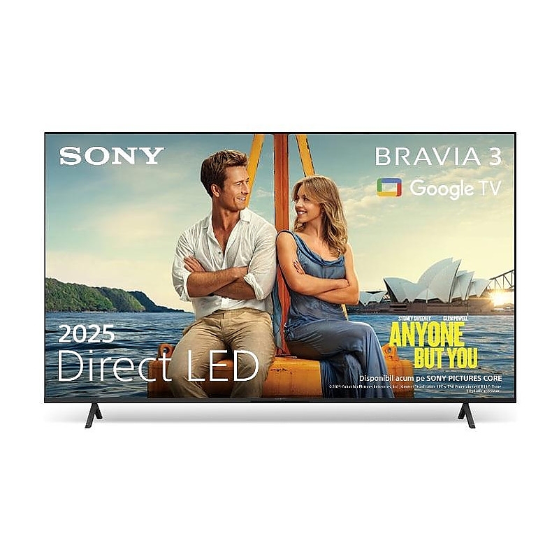Sony K-75S35 75" 4K HDR TV BRAVIA 3 ,Direct LED,4K HDR Processor X1 ,Triluminos PRO, Live Colour,Dynamic Contrast Enhancer,Motionflow XR 200/240 Hz,X-Balanced Speaker,Dolby Atmos,DVB-C / DVB-T/T2 / DVB-S/S2,4xHDMI,2xUSB,Android TV, Google TV