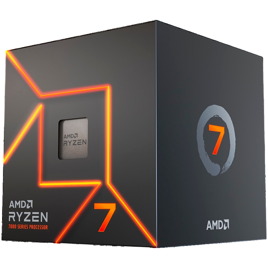 AMD CPU Desktop Ryzen 7 8C/16T 7700 (5.3GHz Max, 40MB,65W,AM5) MPK,with Radeon Graphics and Wraith Stealth Cooler