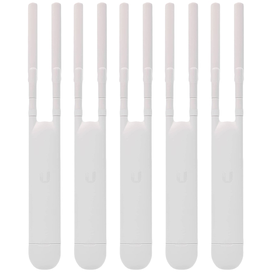 Ubiquiti 5-PACK of UAP-AC-M-EU Networking Interface - (1) 10/100/1000 Ethernet Port/ Power Method 24V Passive PoE (Pairs 4, 5+; 7, 8 Return);802.3af Alternative A (Pairs 1, 2+; 3, 6 Return)(Supported Voltage Range: 44 to 57VDC)/ Wi-Fi Standards 802.11 a/b