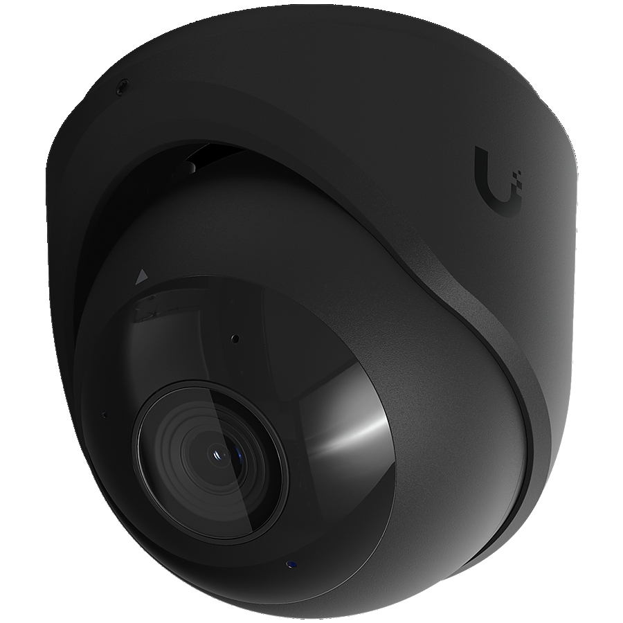 Ubiquiti UVC-G6-Turret-B Black, All-weather, tamper-resistant 4K PoE camera with a 1/1.8" 8MP image sensor, Multi-TOPs AI Engine, and 3-axis manual adjustments for flexible installation