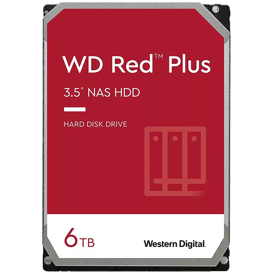 HDD NAS WD Red Plus (3.5'', 6TB, 256MB, 5400 RPM, SATA 6 Gb/s)