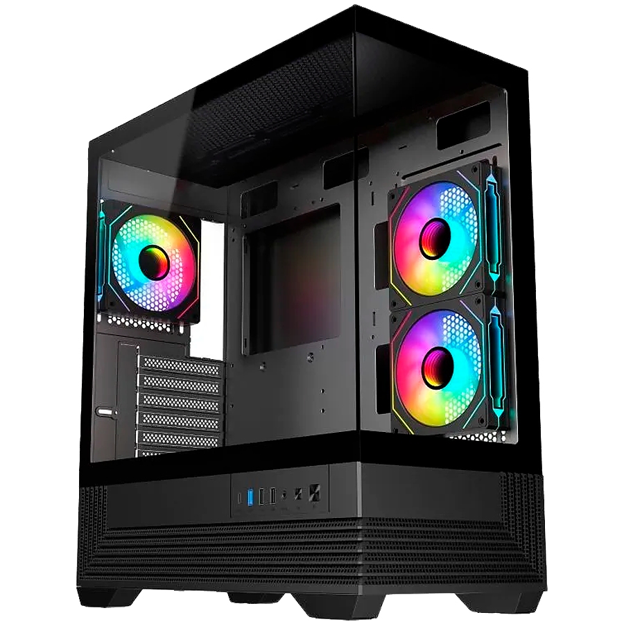 Chassis V-GAMING DARK REAPER VG-DR3F USB3.0 USB2.0 Type C without PSU Black