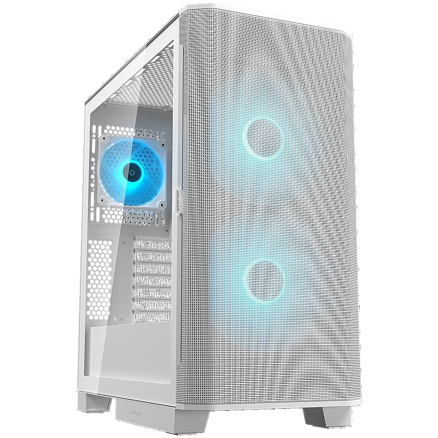 COUGAR AIRFACE FLO RGB PC Case, Mid Tower, White