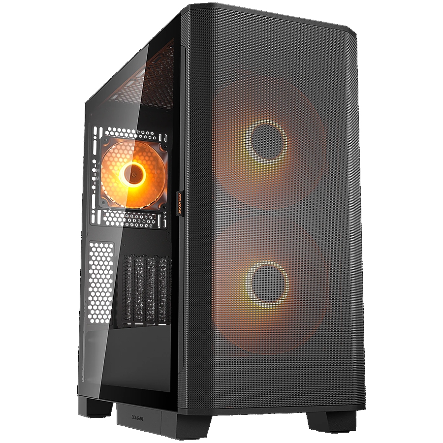 COUGAR AIRFACE FLO RGB PC Case, Mid Tower, Black