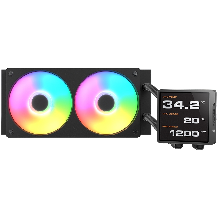 COUGAR Poseidon Vistek Pro ARGB 240 AiO Liquid Watercooling - Black