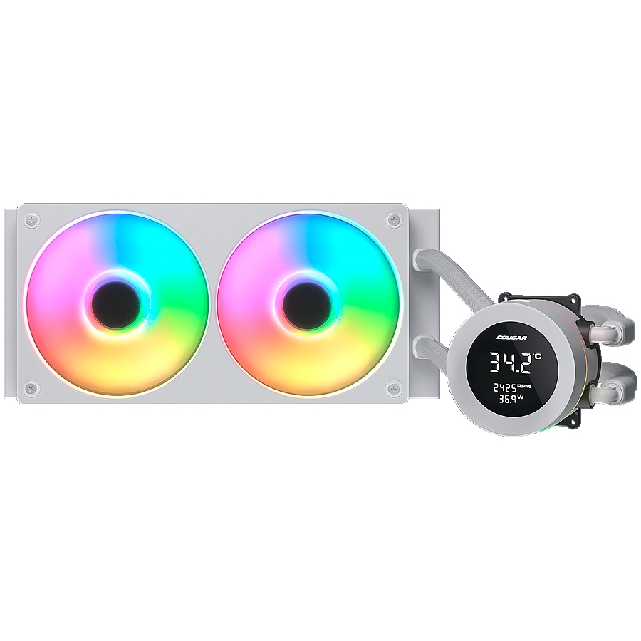 COUGAR Poseidon Vistek ARGB 240 AiO Liquid Watercooling - White